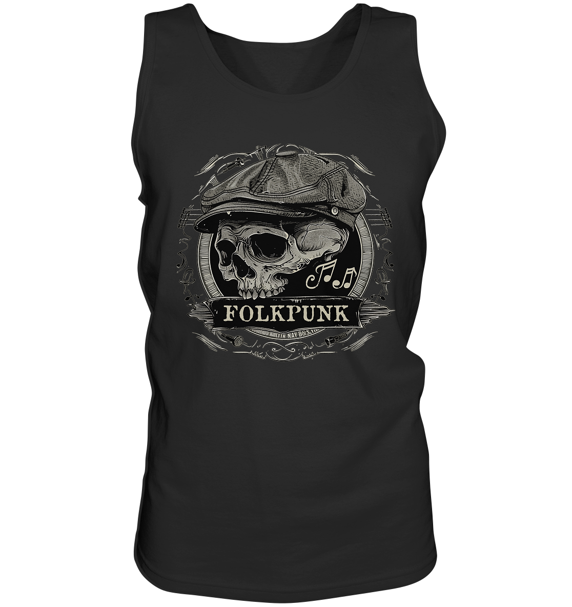 Folkpunk "Flatcap-Skull II" - Tank-Top