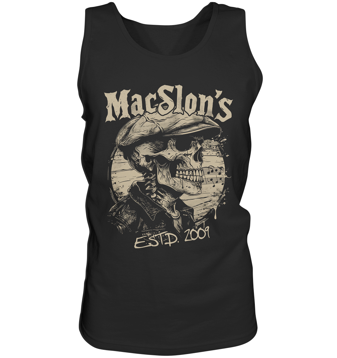 MacSlon's "Estd. 2009 / Flatcap-Skull XIII" - Tank-Top