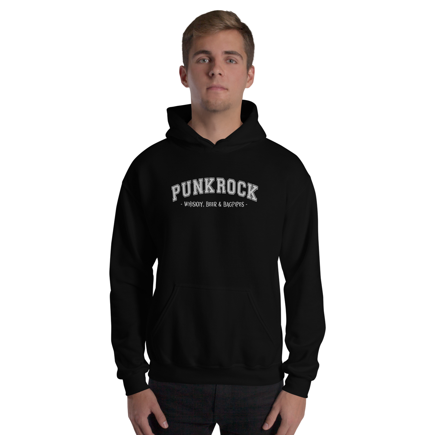 Punkrock "Whiskey, Beer & Bagpipes" (Hochwertiger Stick) - Unisex-Kapuzenpullover