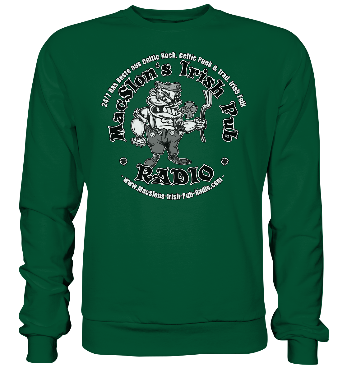 MacSlon's Radio "24/7 - Shitface Bastard Logo" - Basic Sweatshirt