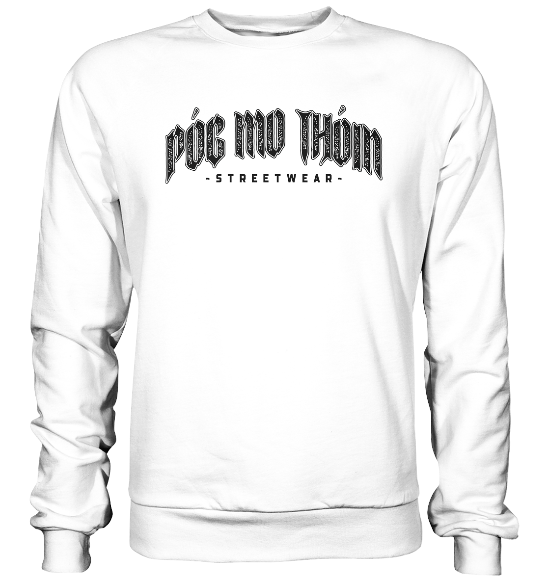 Póg Mo Thóin Streetwear "Black Logo" - Basic Sweatshirt