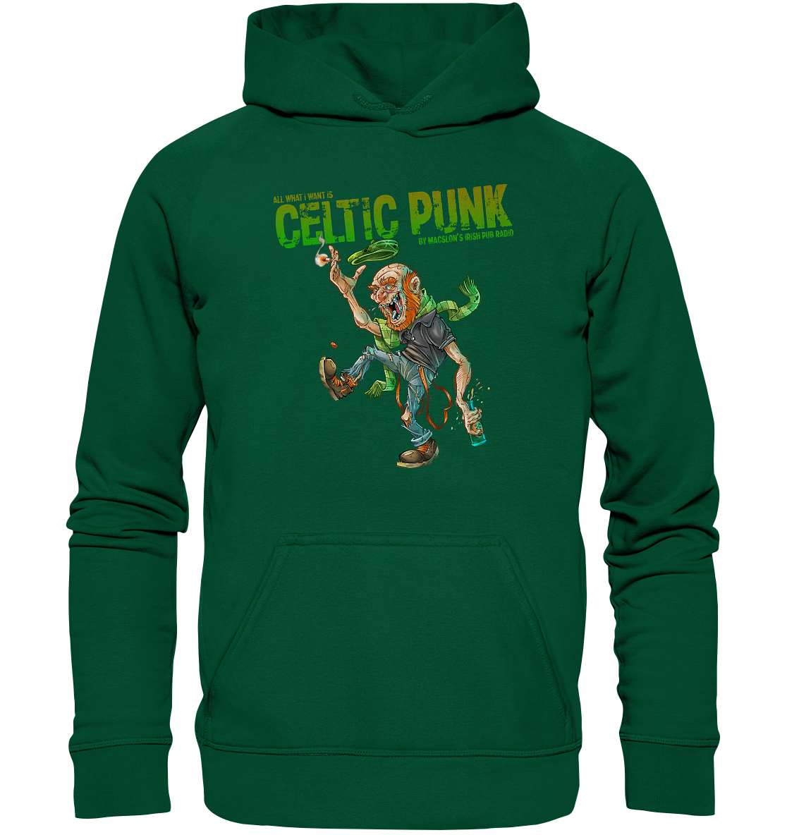 "All I Want Is Celtic Punk - Bastard" - Basic Unisex Hoodie