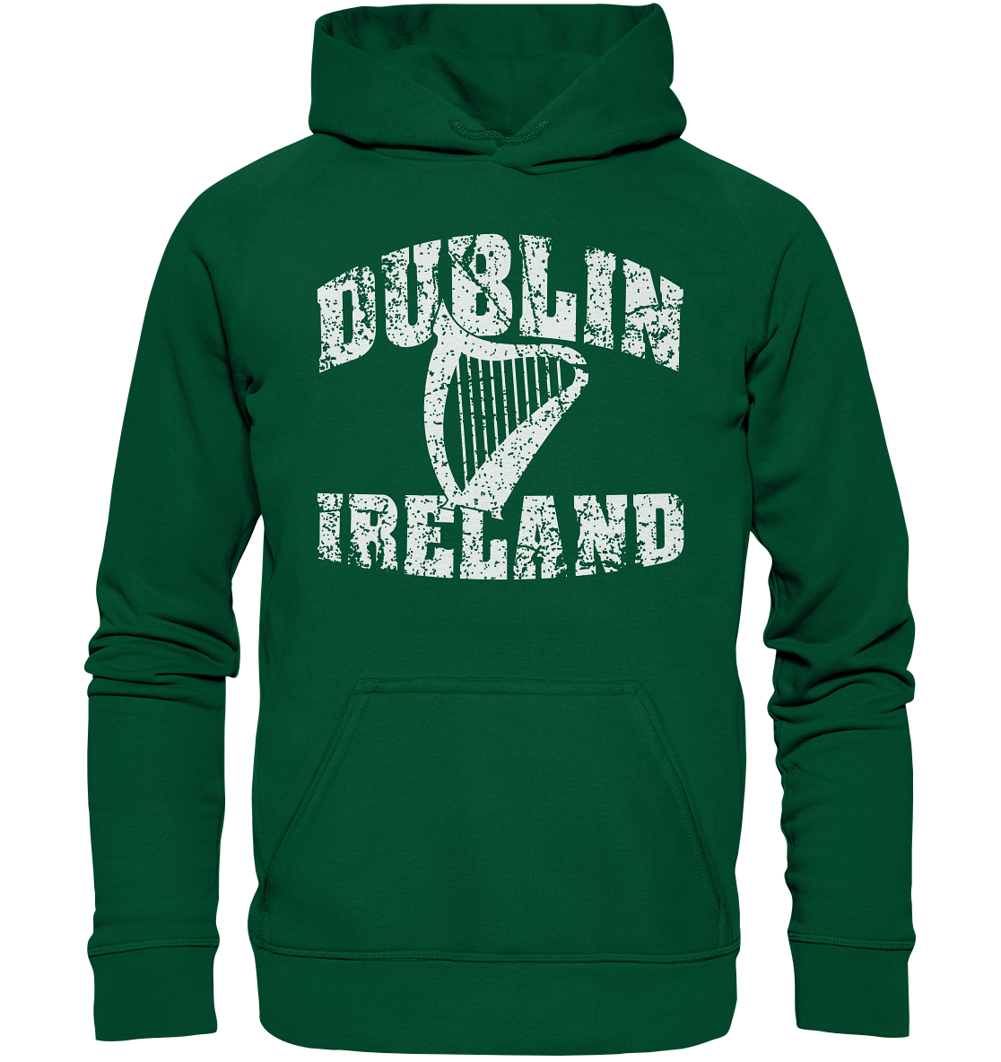 Dublin Ireland Harp - Basic Unisex Hoodie