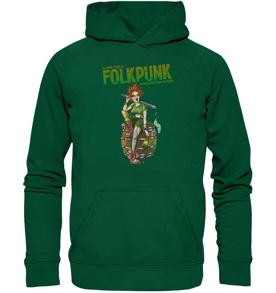 All What I Want Is "Folkpunk" - Basic Unisex Hoodie