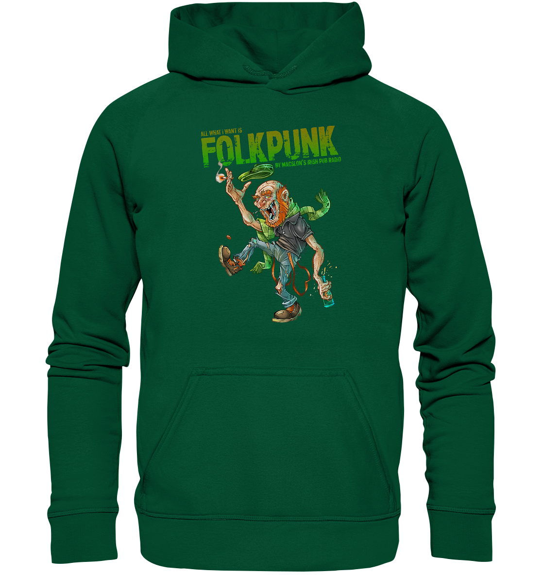 All What I Want Is "Folkpunk" - Basic Unisex Hoodie