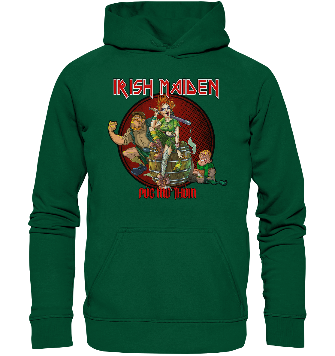 Póg Mo Thóin Streetwear "Irish Maiden" - Basic Unisex Hoodie