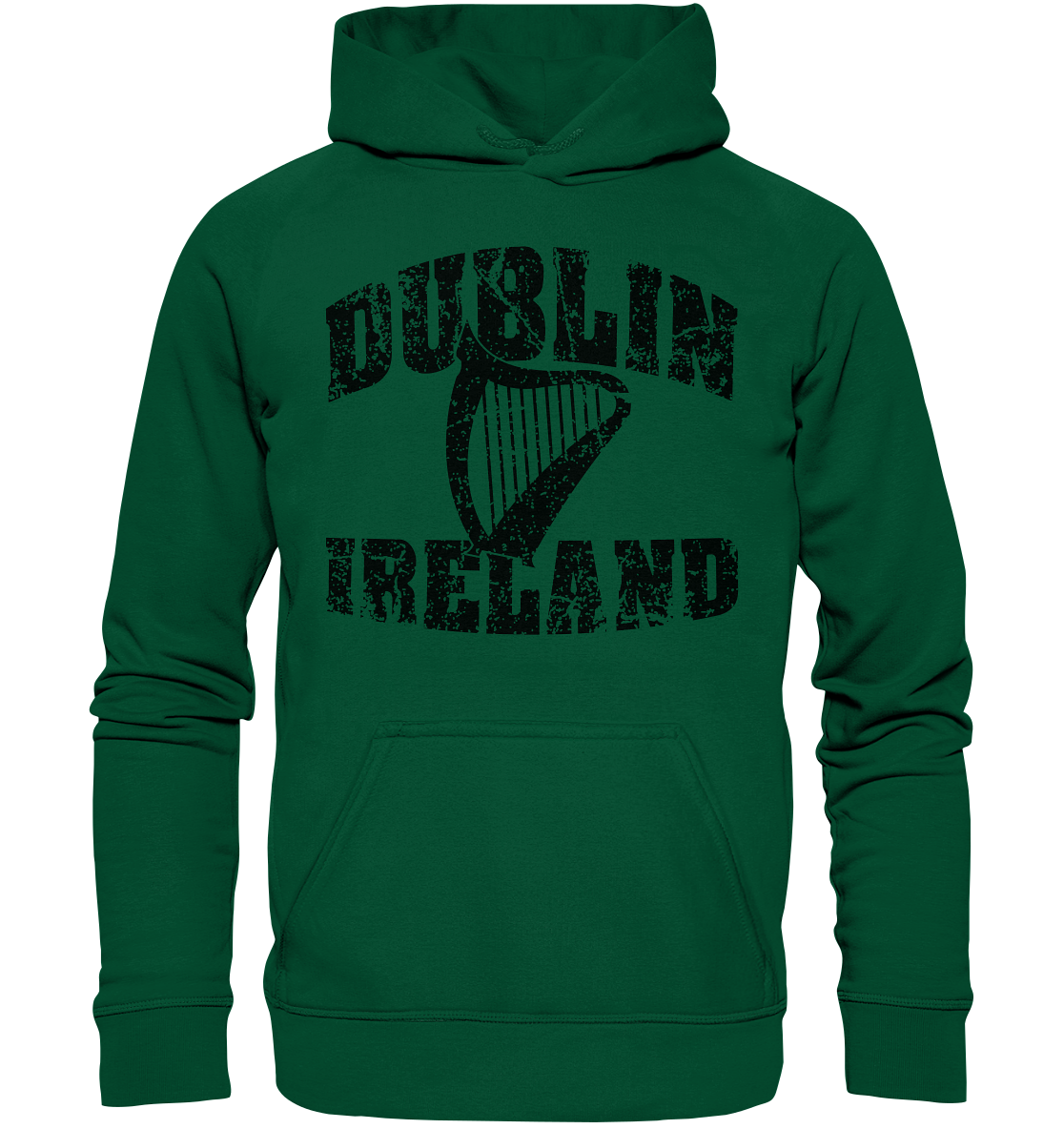 Dublin Ireland Harp - Basic Unisex Hoodie