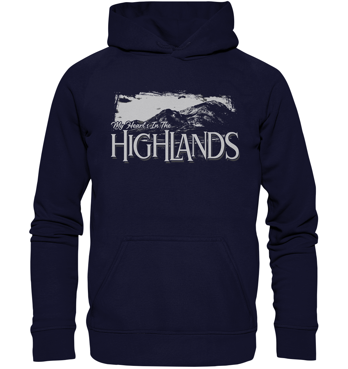 "My Heart's In The Highlands" - Basic Unisex Hoodie