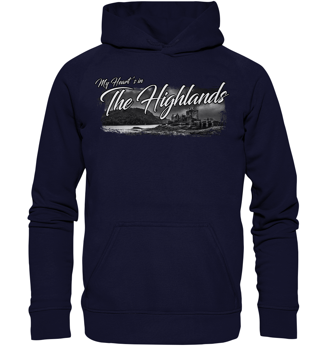 "My Heart's In The Highlands" - Basic Unisex Hoodie
