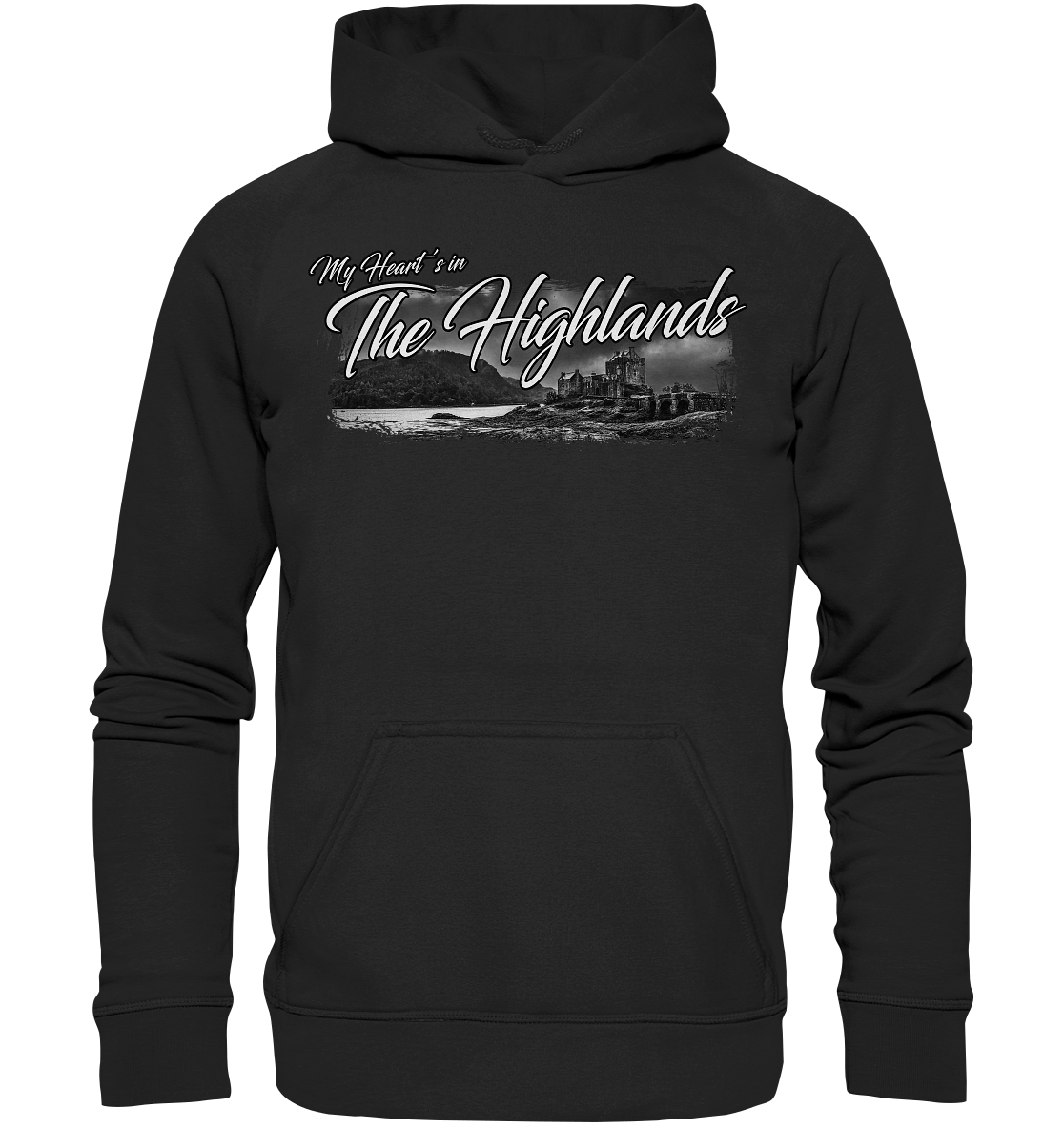 "My Heart's In The Highlands" - Basic Unisex Hoodie