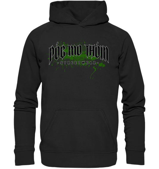 Póg Mo Thóin Streetwear "Splatter Logo" - Basic Unisex Hoodie