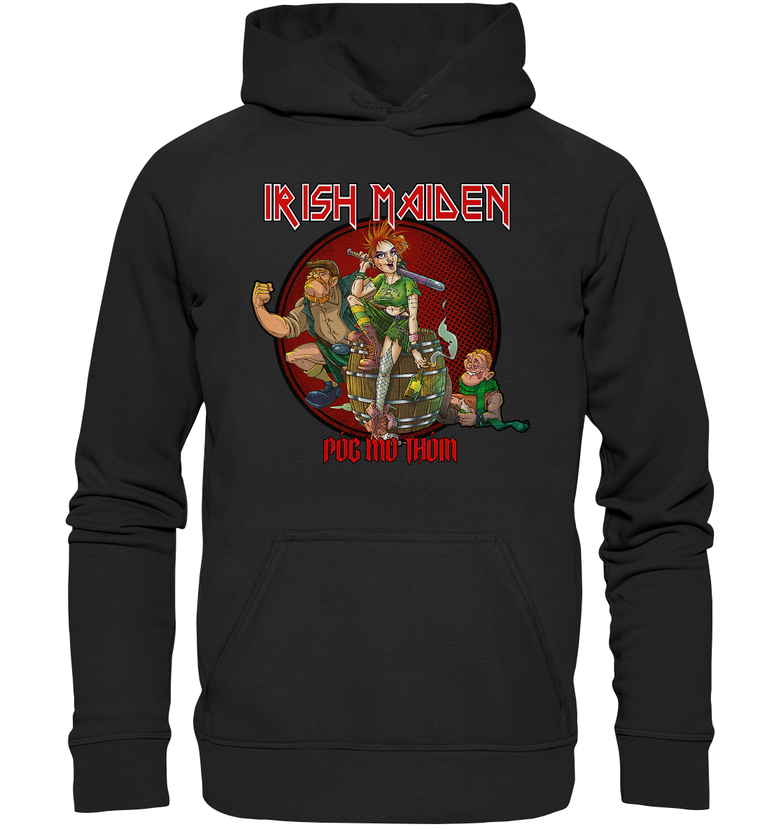 Póg Mo Thóin Streetwear "Irish Maiden" - Basic Unisex Hoodie