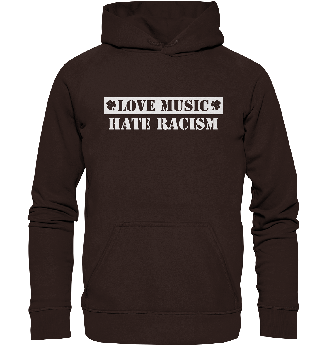 "Love Music - Hate Racism" - Basic Unisex Hoodie