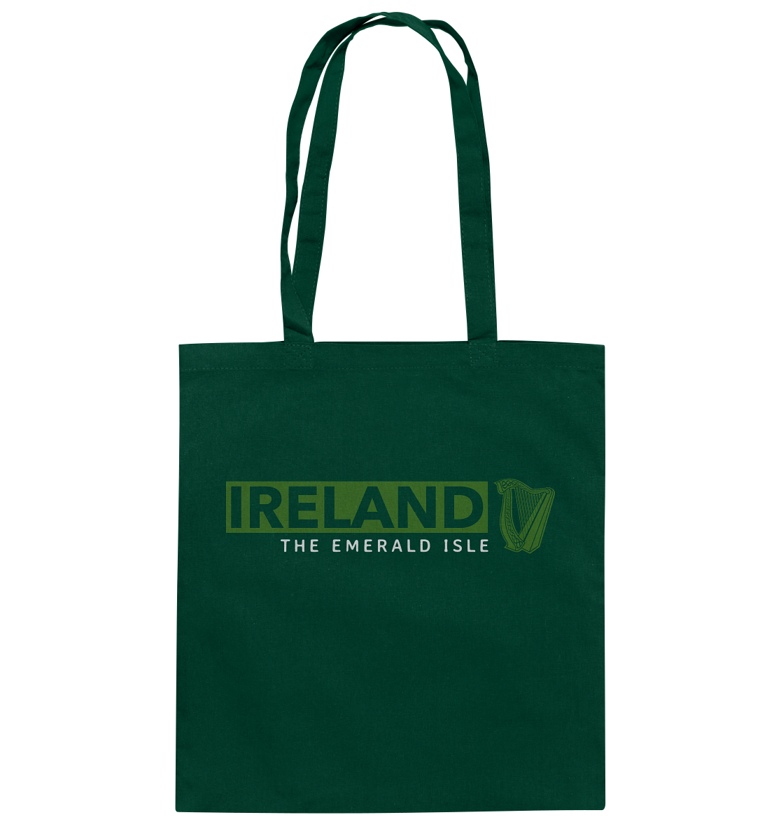 Ireland "The Emerald Isle / Harp" - Baumwolltasche