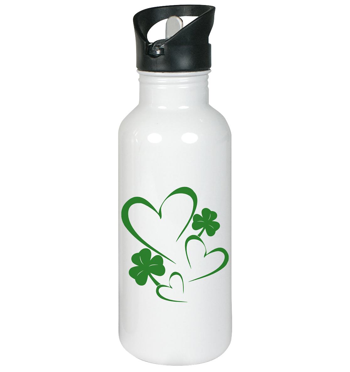 Shamrock & Heart - Edelstahl-Trinkflasche