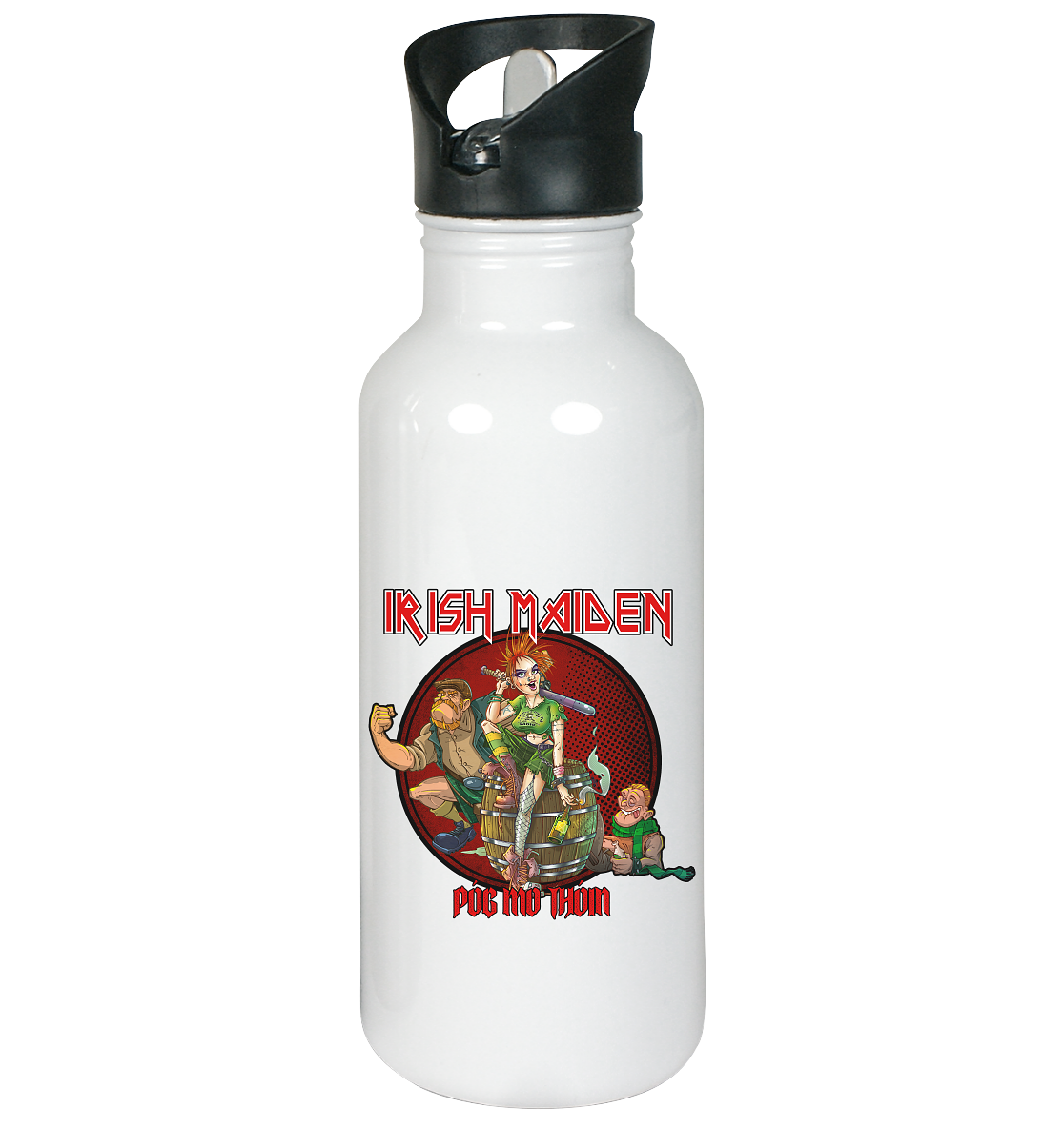 Póg Mo Thóin Streetwear "Irish Maiden" - Edelstahl-Trinkflasche