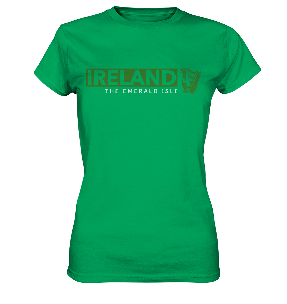 Ireland "The Emerald Isle / Harp" - Ladies Premium Shirt