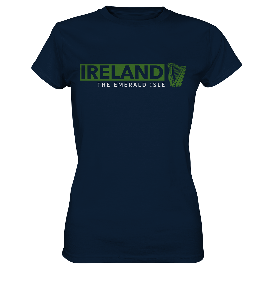 Ireland "The Emerald Isle / Harp" - Ladies Premium Shirt