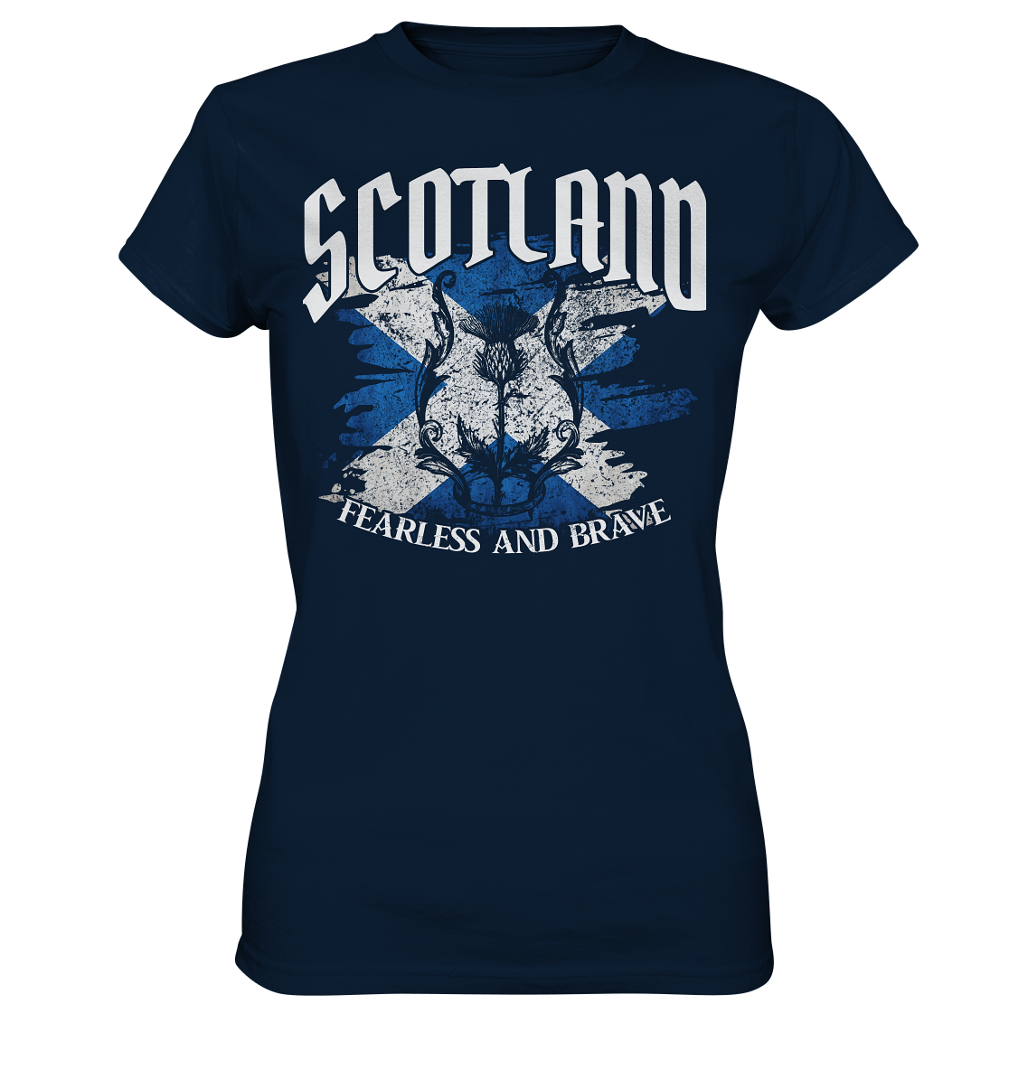 Scotland "Fearless and Brave / Splatter" - Ladies Premium Shirt