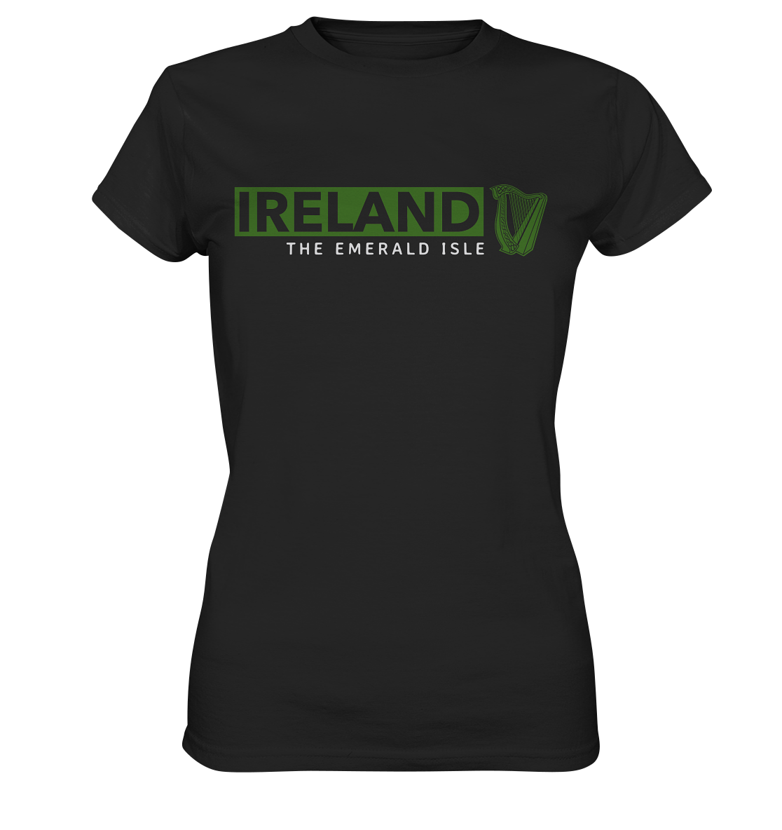 Ireland "The Emerald Isle / Harp" - Ladies Premium Shirt