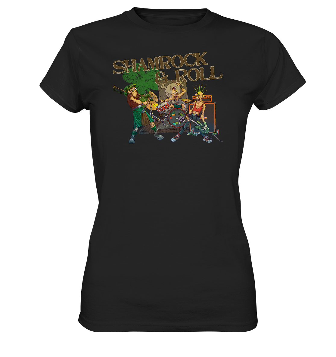 Shamrock & Roll "Band" - Ladies Premium Shirt