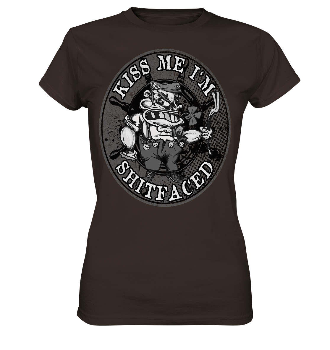 Kiss Me I'm Shitfaced - Ladies Premium Shirt