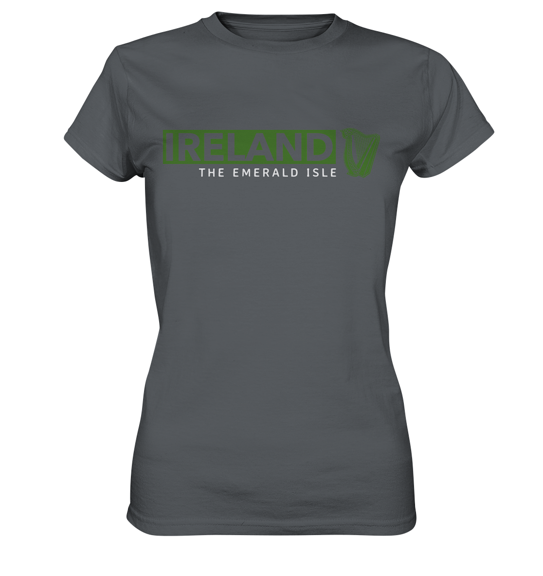 Ireland "The Emerald Isle / Harp" - Ladies Premium Shirt