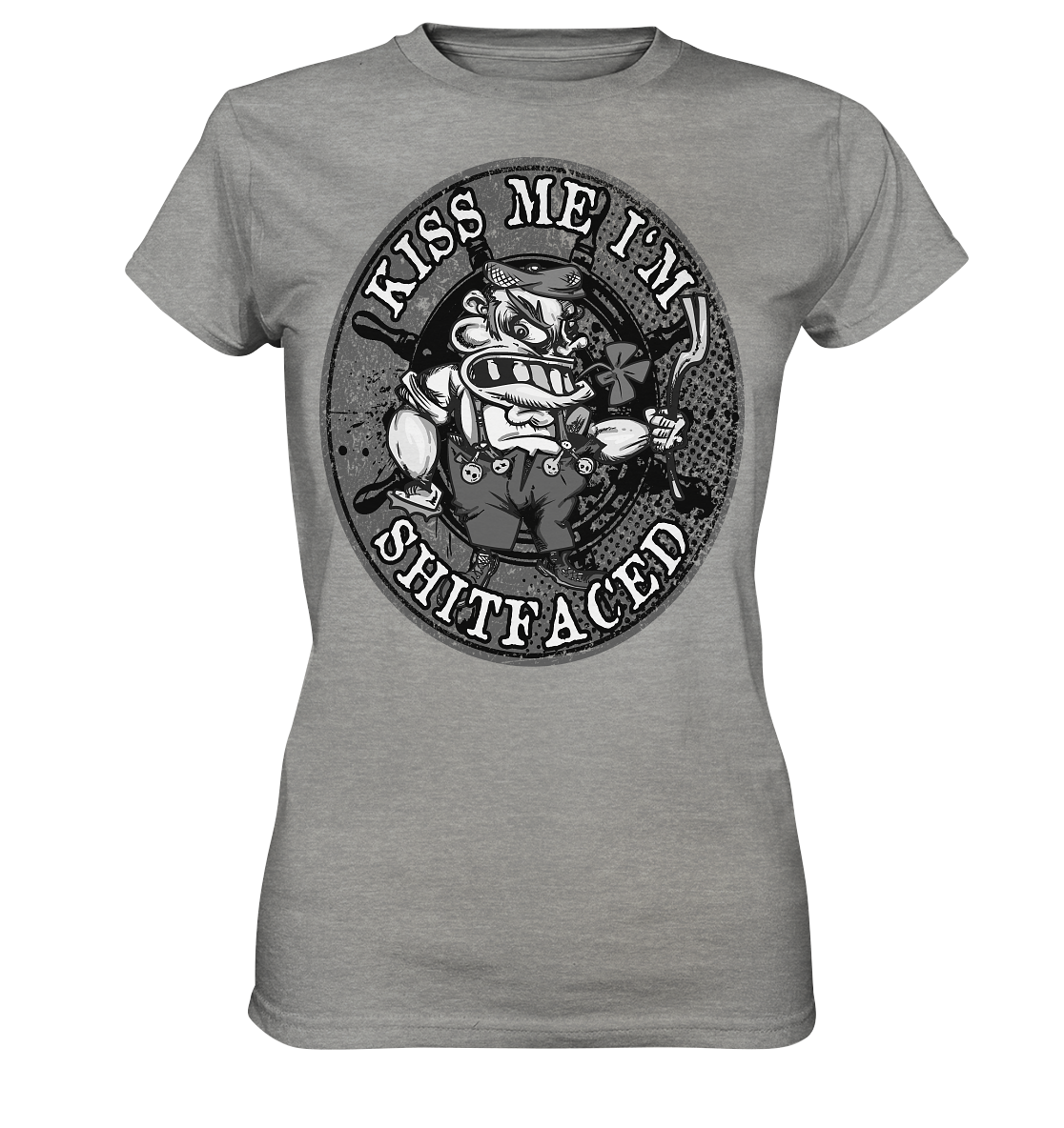 Kiss Me I'm Shitfaced - Ladies Premium Shirt