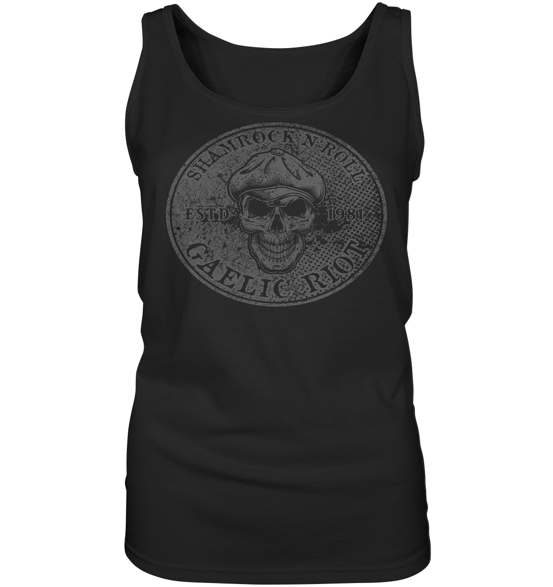 Shamrock And Roll "Skull / Gaelic Riot" - Ladies Tank-Top