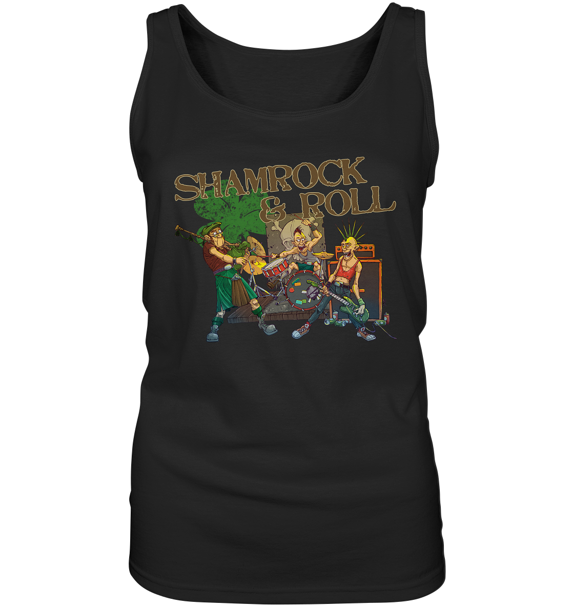 Shamrock & Roll "Band" - Ladies Tank-Top