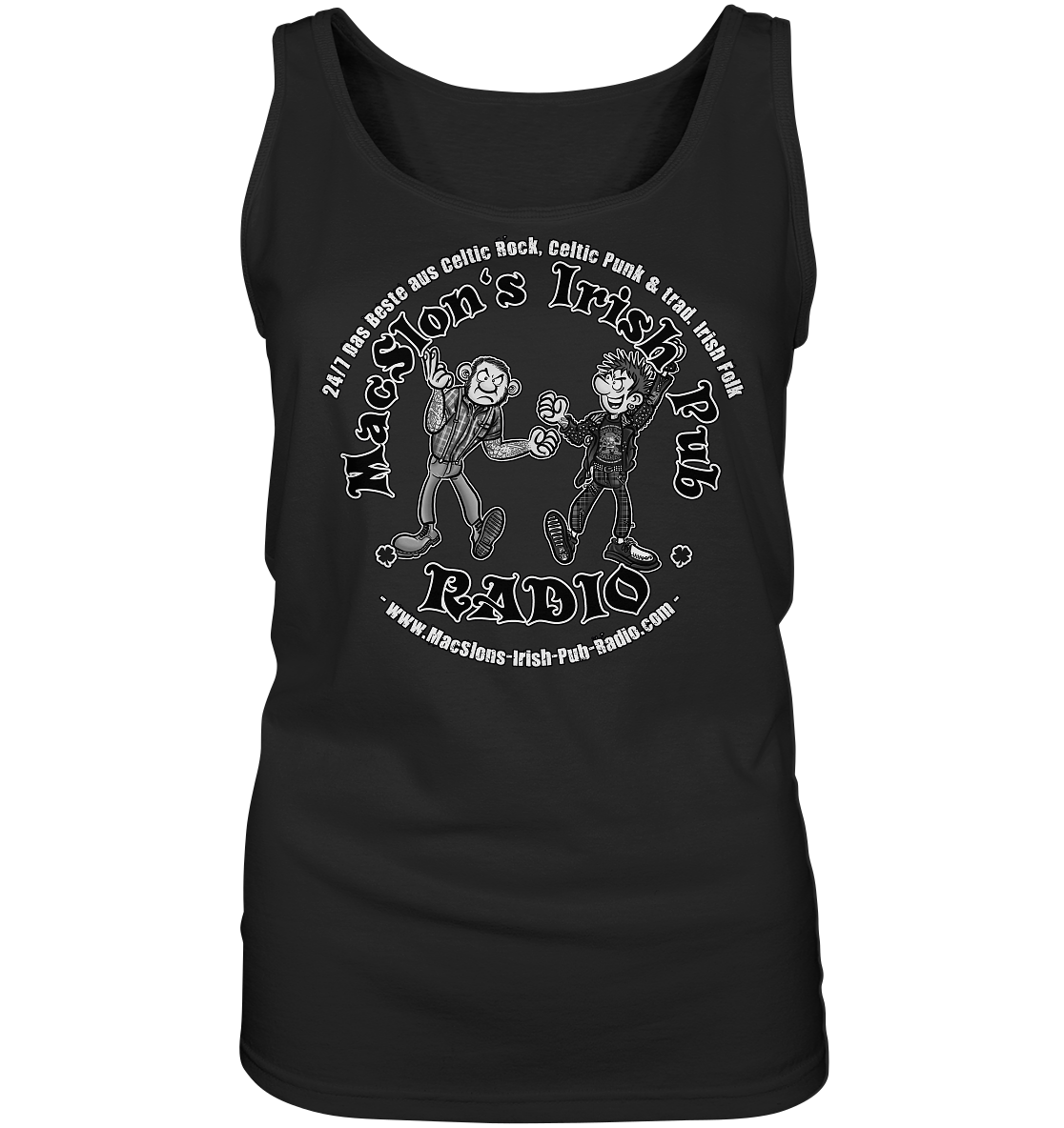 MacSlon's Radio "24/7 - Punk & Skin Logo" - Ladies Tank-Top