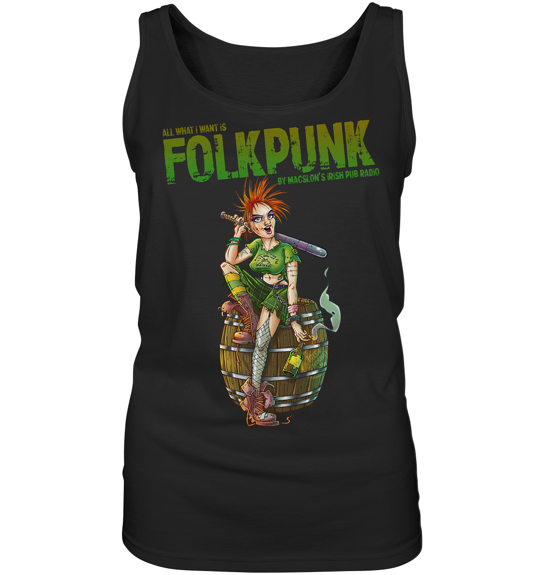 All What I Want Is "Folkpunk" - Ladies Tank-Top