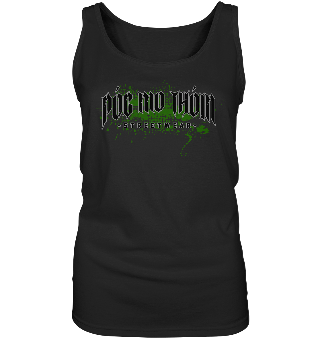 Póg Mo Thóin Streetwear "Splatter Logo" - Ladies Tank-Top