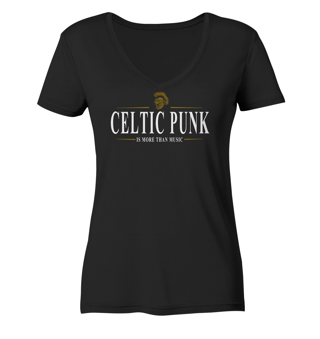 Celtic Punk "Is More Than Music" - Ladies V-Neck Shirt