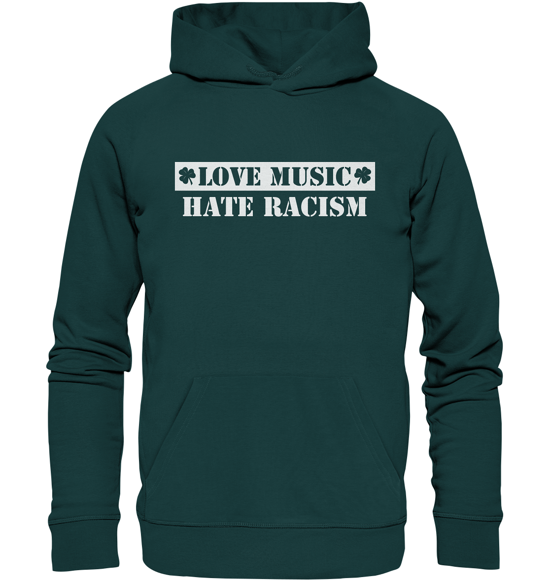 "Love Music - Hate Racism" - Organic Hoodie