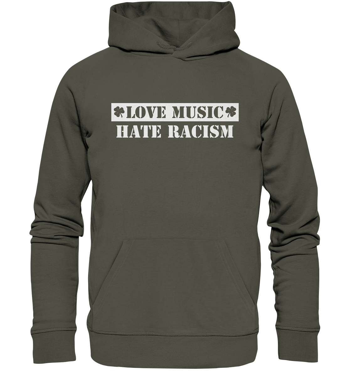 "Love Music - Hate Racism" - Organic Hoodie
