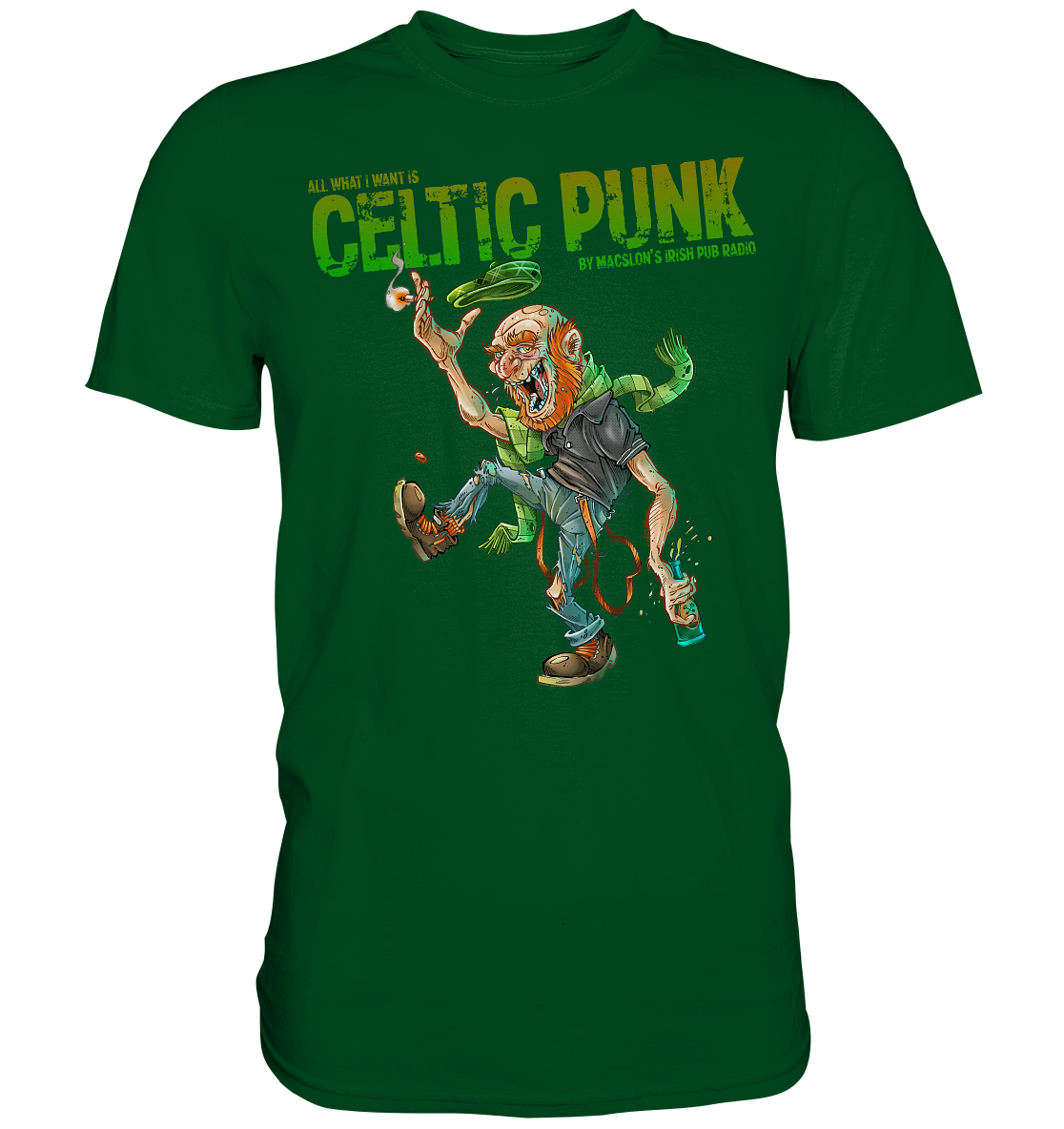 "All I Want Is Celtic Punk - Bastard" - Premium Shirt