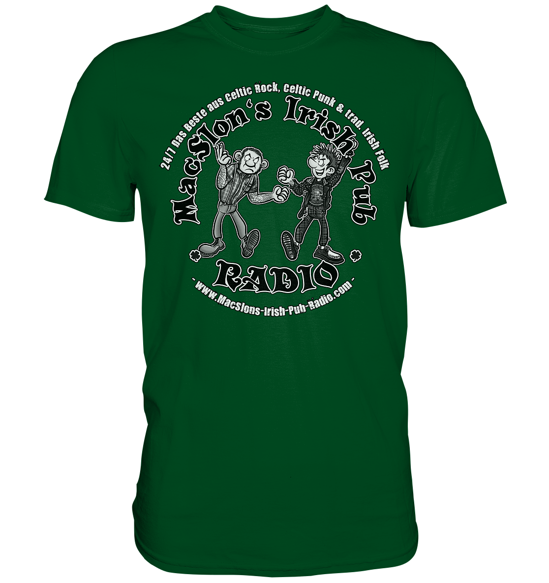 MacSlon's Radio "24/7 - Punk & Skin Logo" - Premium Shirt