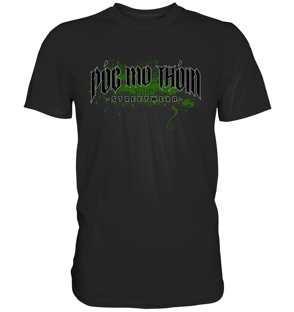 Póg Mo Thóin Streetwear "Splatter Logo" - Premium Shirt