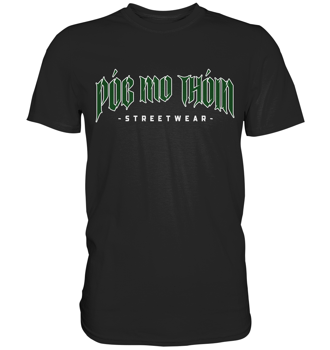 Póg Mo Thóin Streetwear "Green Logo" - Premium Shirt