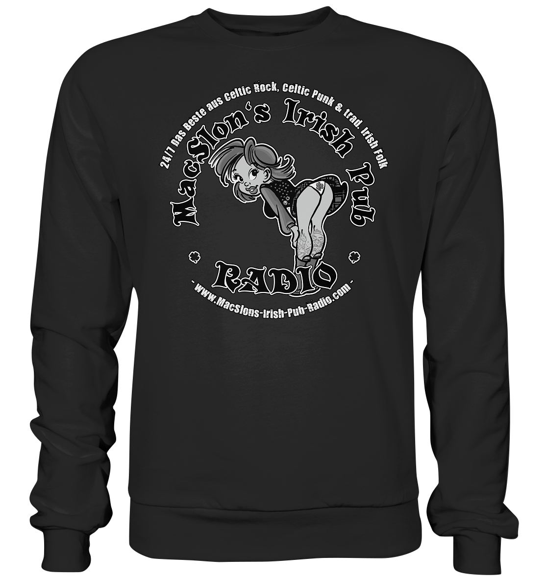 MacSlon's Radio "24/7 - Irish Girl Logo" - Premium Sweatshirt
