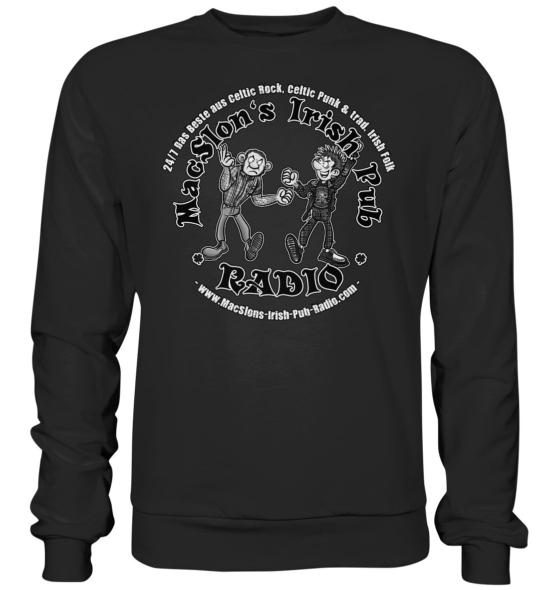 MacSlon's Radio "24/7 - Punk & Skin Logo" - Premium Sweatshirt