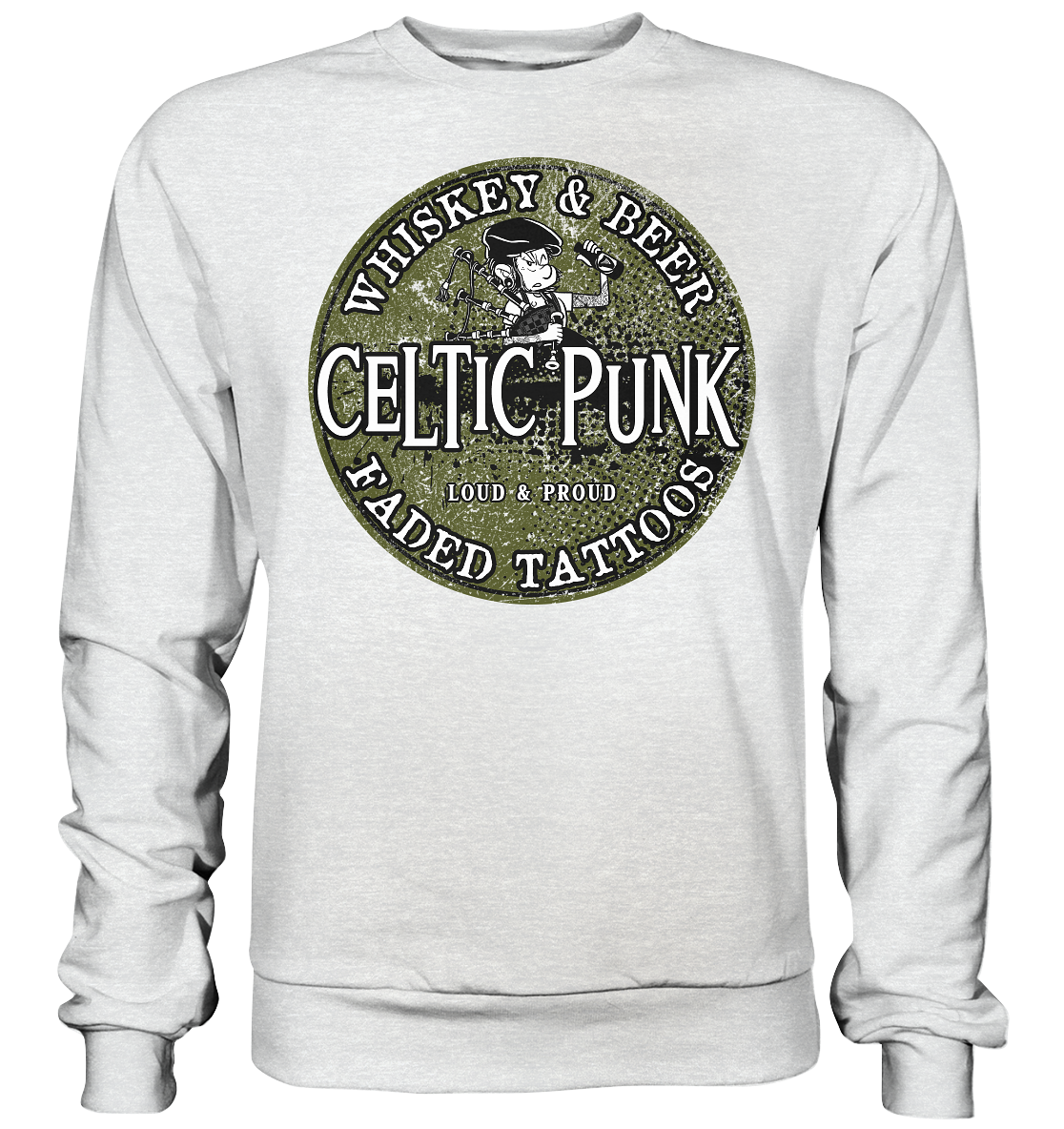 Celtic Punk "Whiskey, Beer & Faded Tattoos" - Premium Sweatshirt