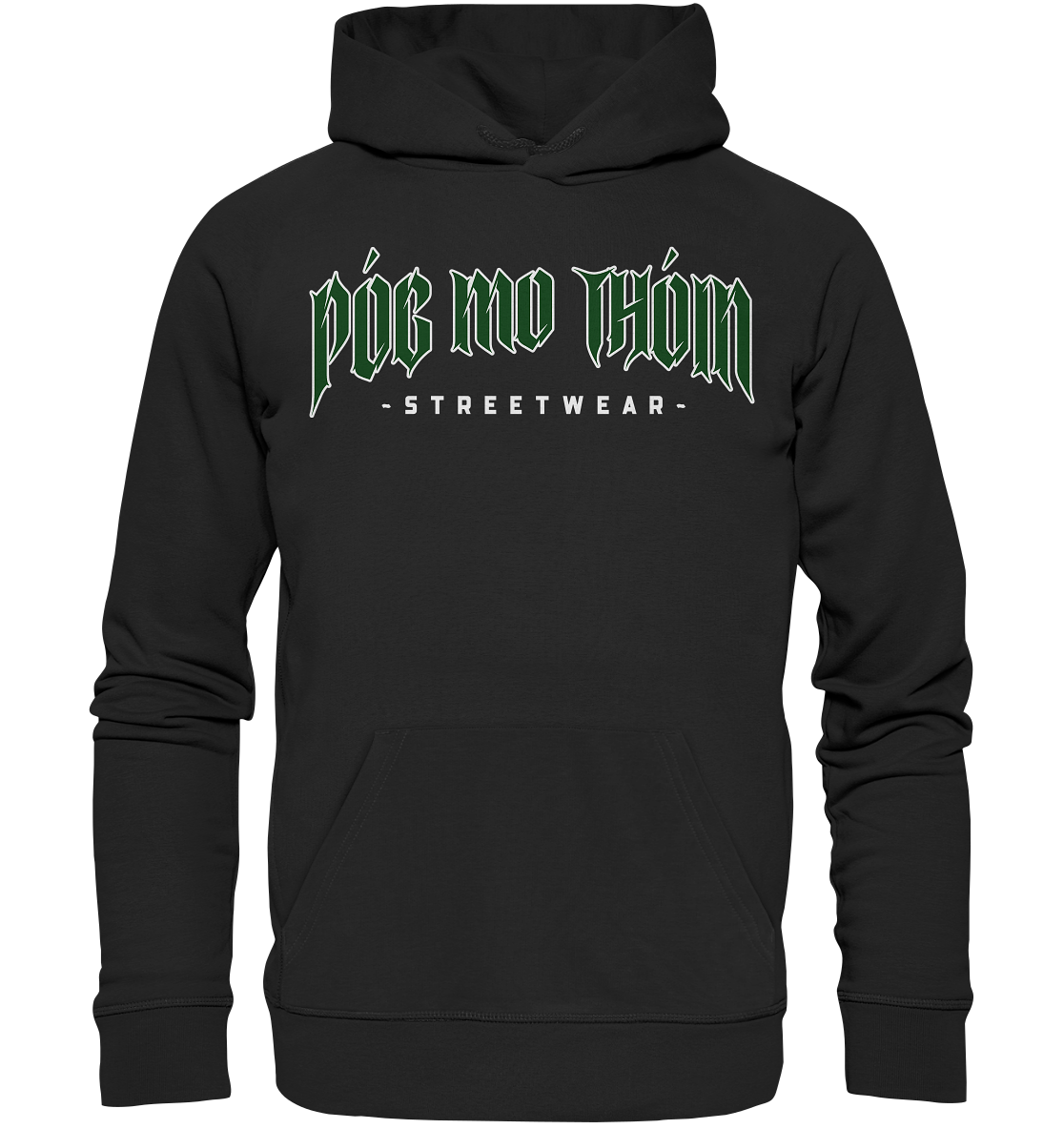 Póg Mo Thóin Streetwear "Green Logo" - Premium Unisex Hoodie