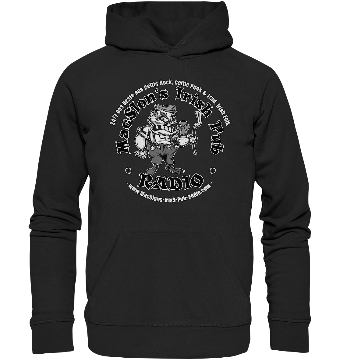 MacSlon's Radio "24/7 - Shitface Bastard Logo" - Premium Unisex Hoodie