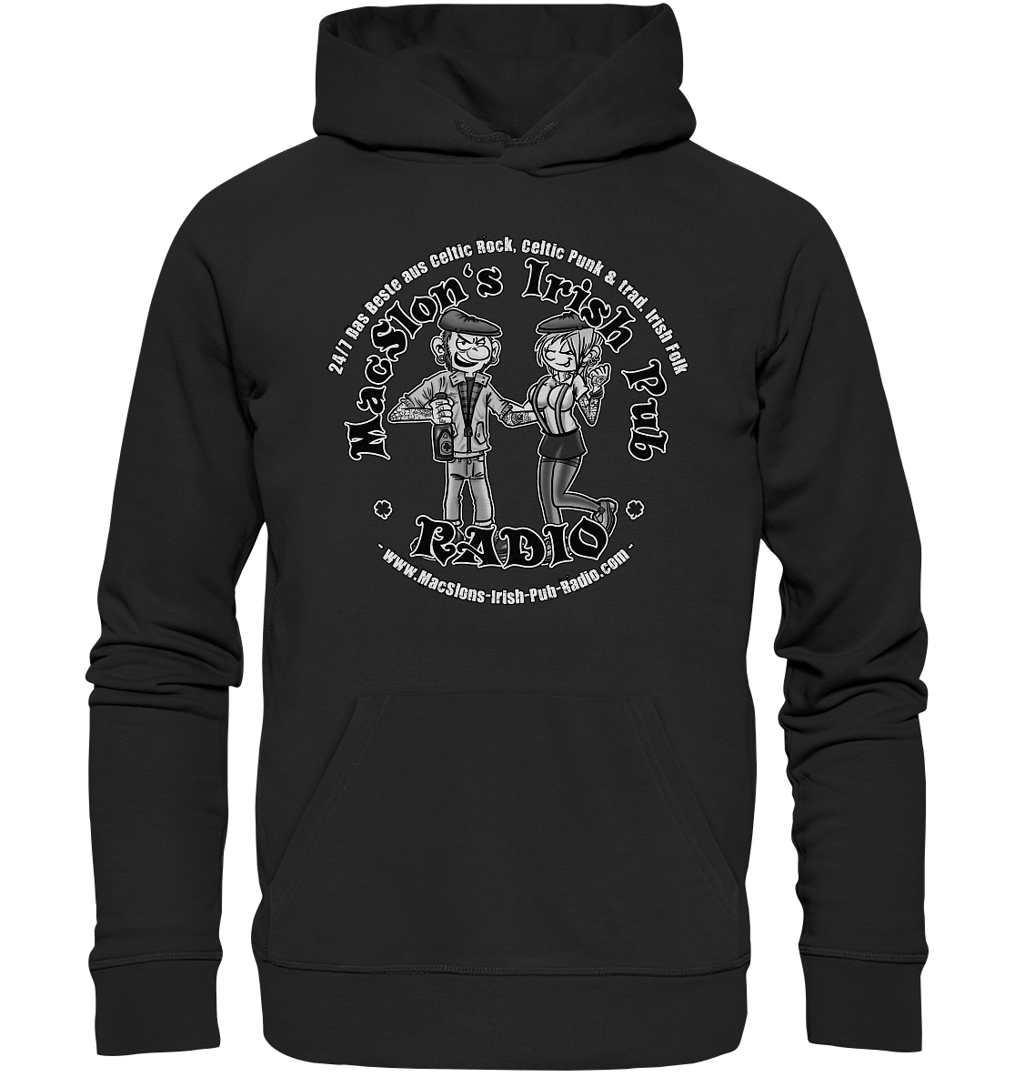 MacSlon's Radio "24/7 - Couple Logo" - Premium Unisex Hoodie