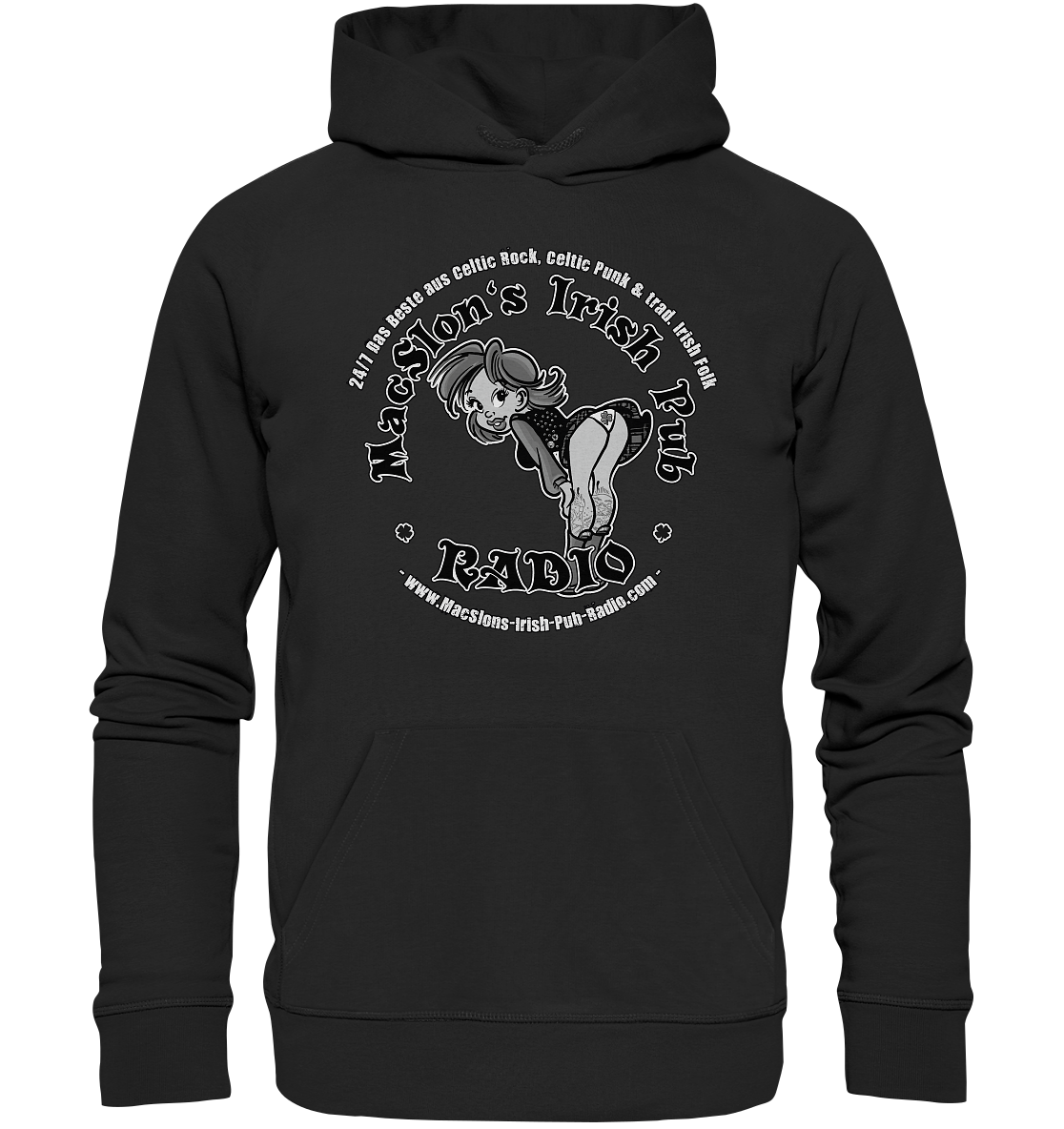 MacSlon's Radio "24/7 - Irish Girl Logo" - Premium Unisex Hoodie
