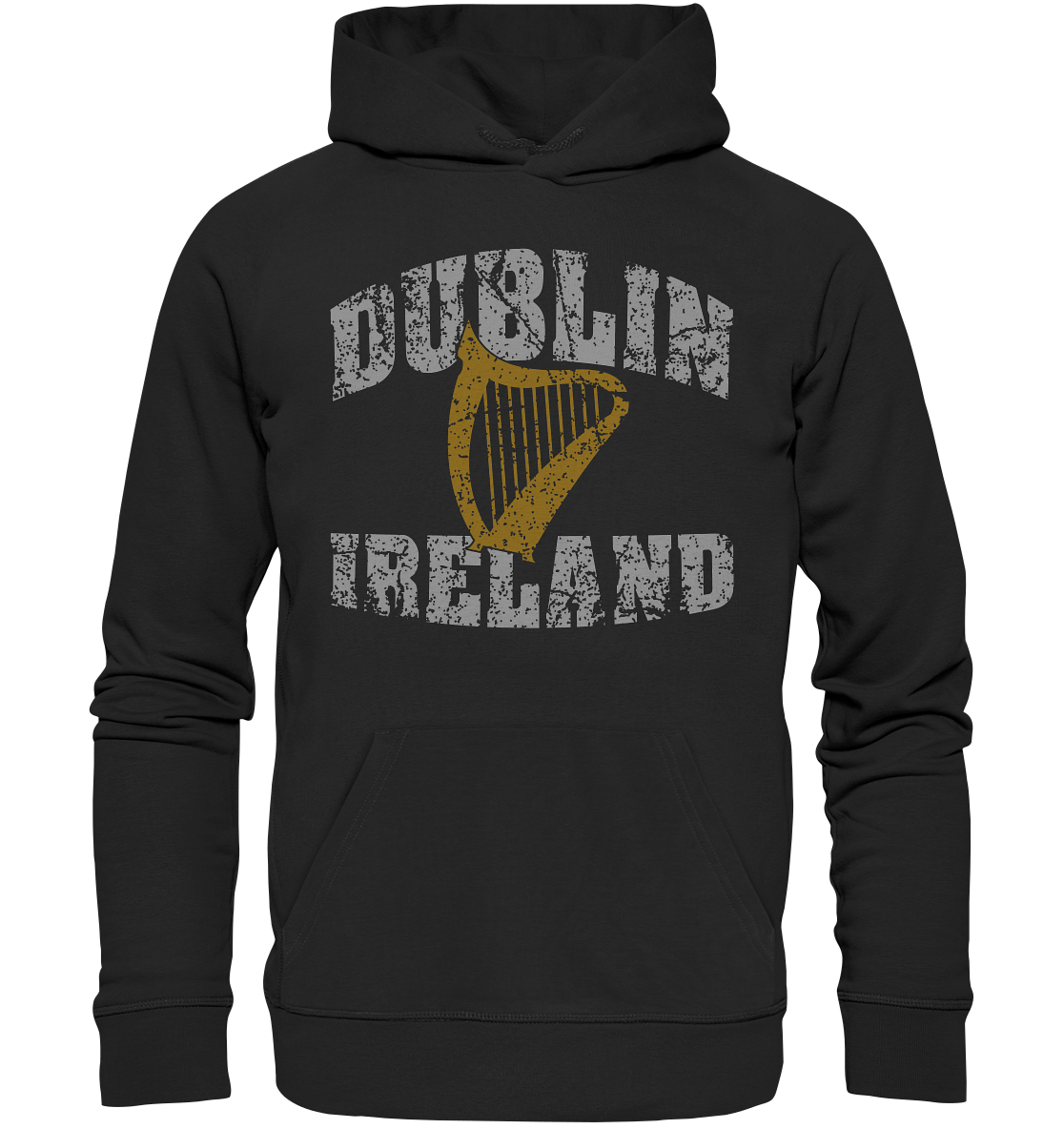 Dublin Ireland Harp - Premium Unisex Hoodie
