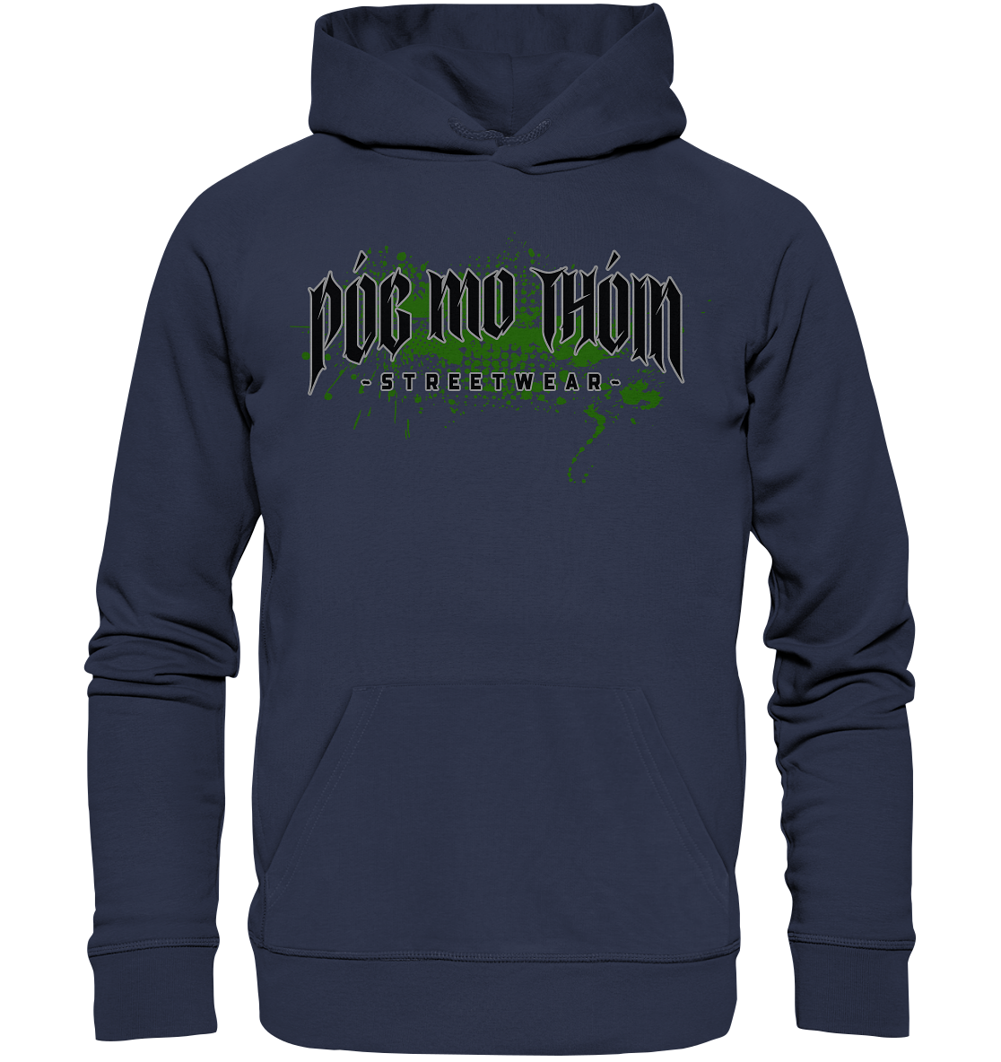 Póg Mo Thóin Streetwear "Splatter Logo" - Premium Unisex Hoodie