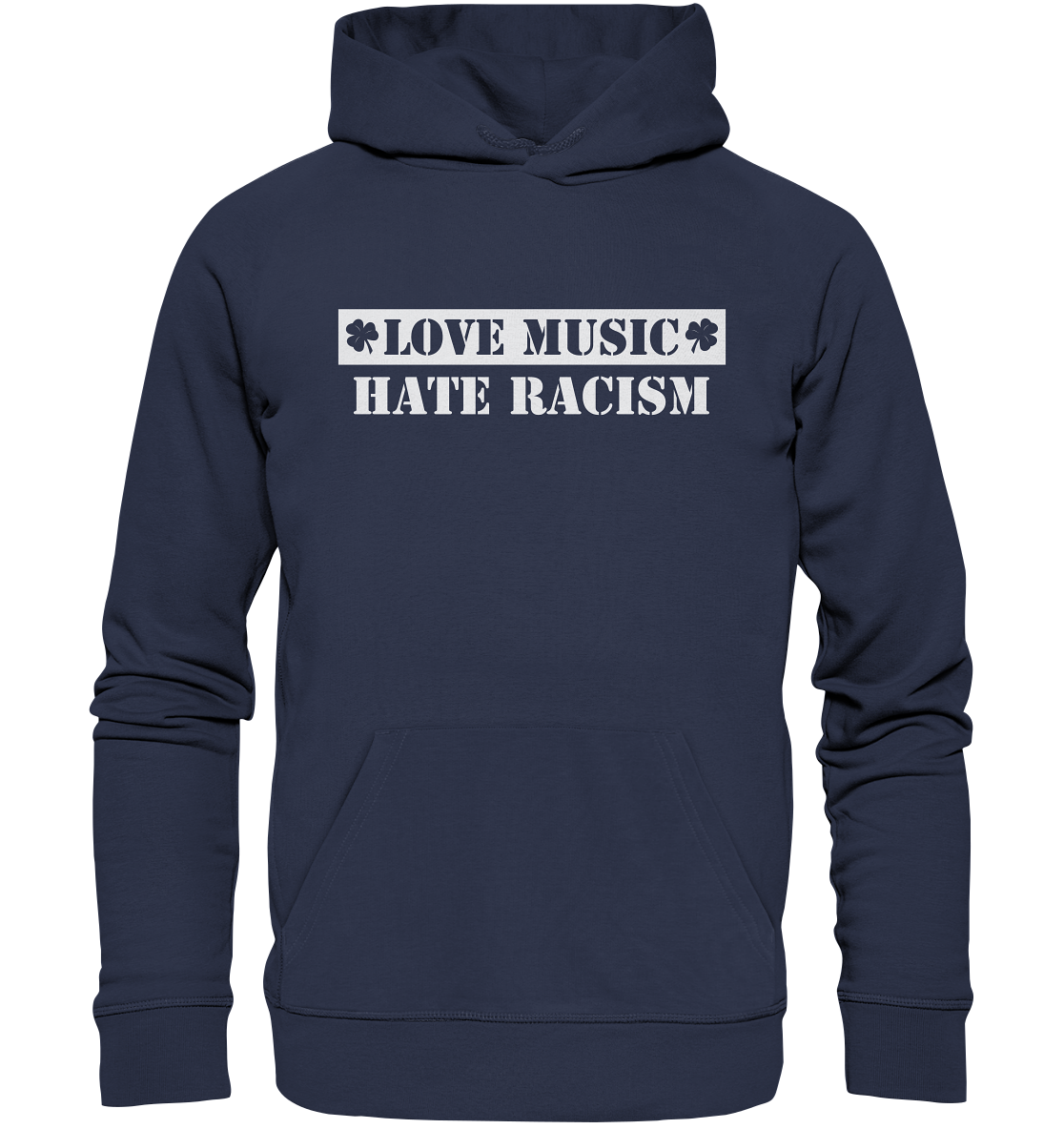 "Love Music - Hate Racism" - Premium Unisex Hoodie